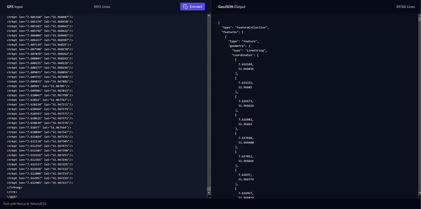 GPX to GeoJSON Converter
